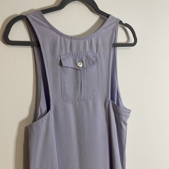 VTG 90s Bill Blass Dress Small Purple 100%Lyocell Maxi Overall Pinafore Lavender - Picture 9 of 14